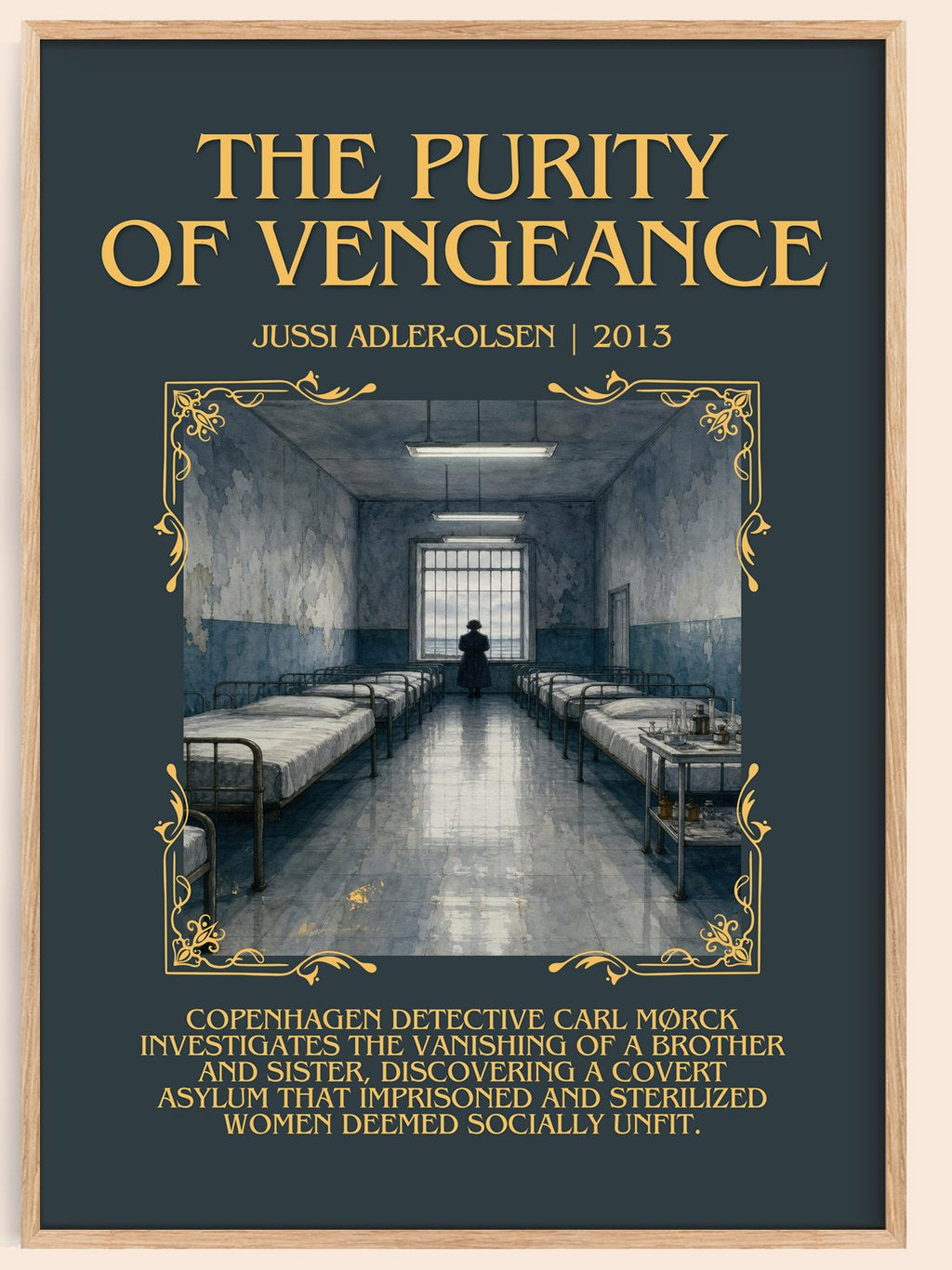 The Purity of Vengeance Minimalist Book Poster by Jussi Adler-Olsen – book poster