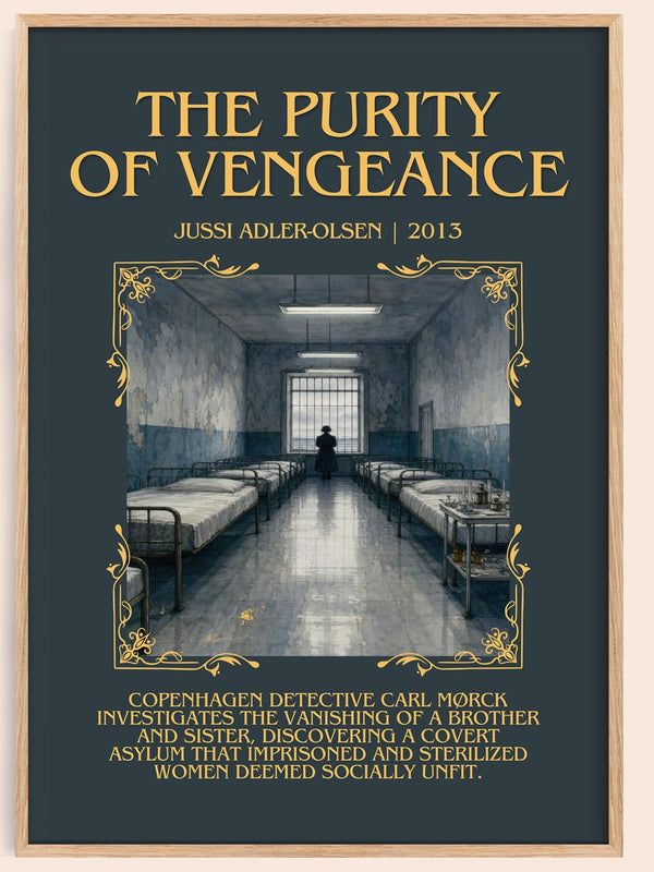 The Purity of Vengeance Minimalist Book Poster by Jussi Adler-Olsen – book poster