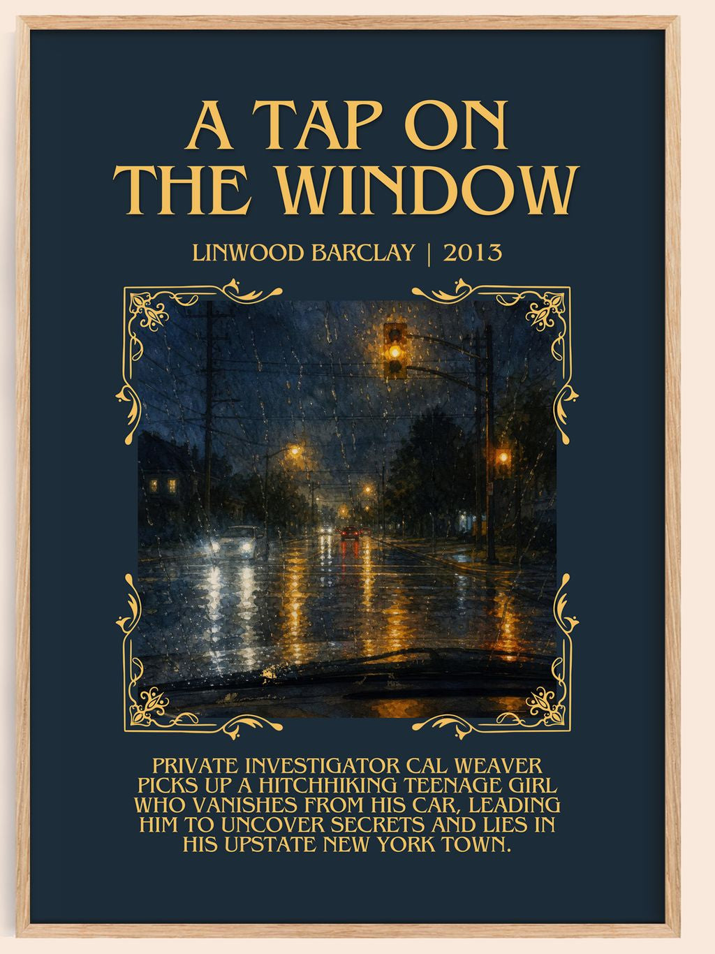A Tap on the Window Minimalist Book Poster by Linwood Barclay – book poster