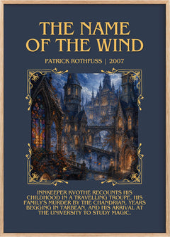 The Name of the Wind Minimalist Book Poster by Patrick Rothfuss