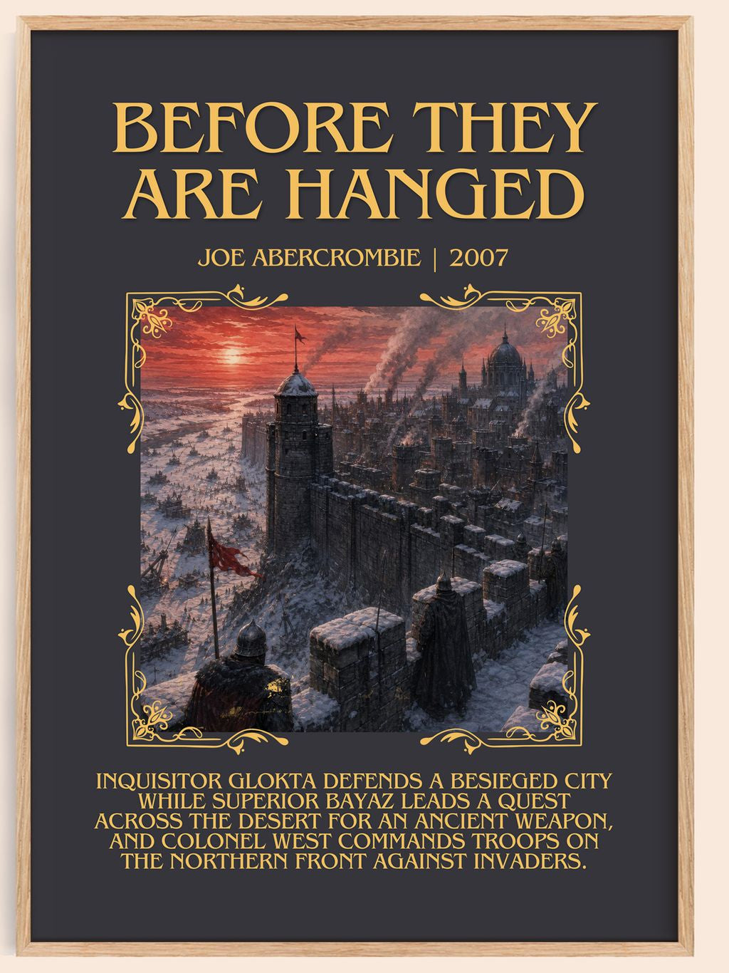 Before They Are Hanged Minimalist Book Poster by Joe Abercrombie – book poster