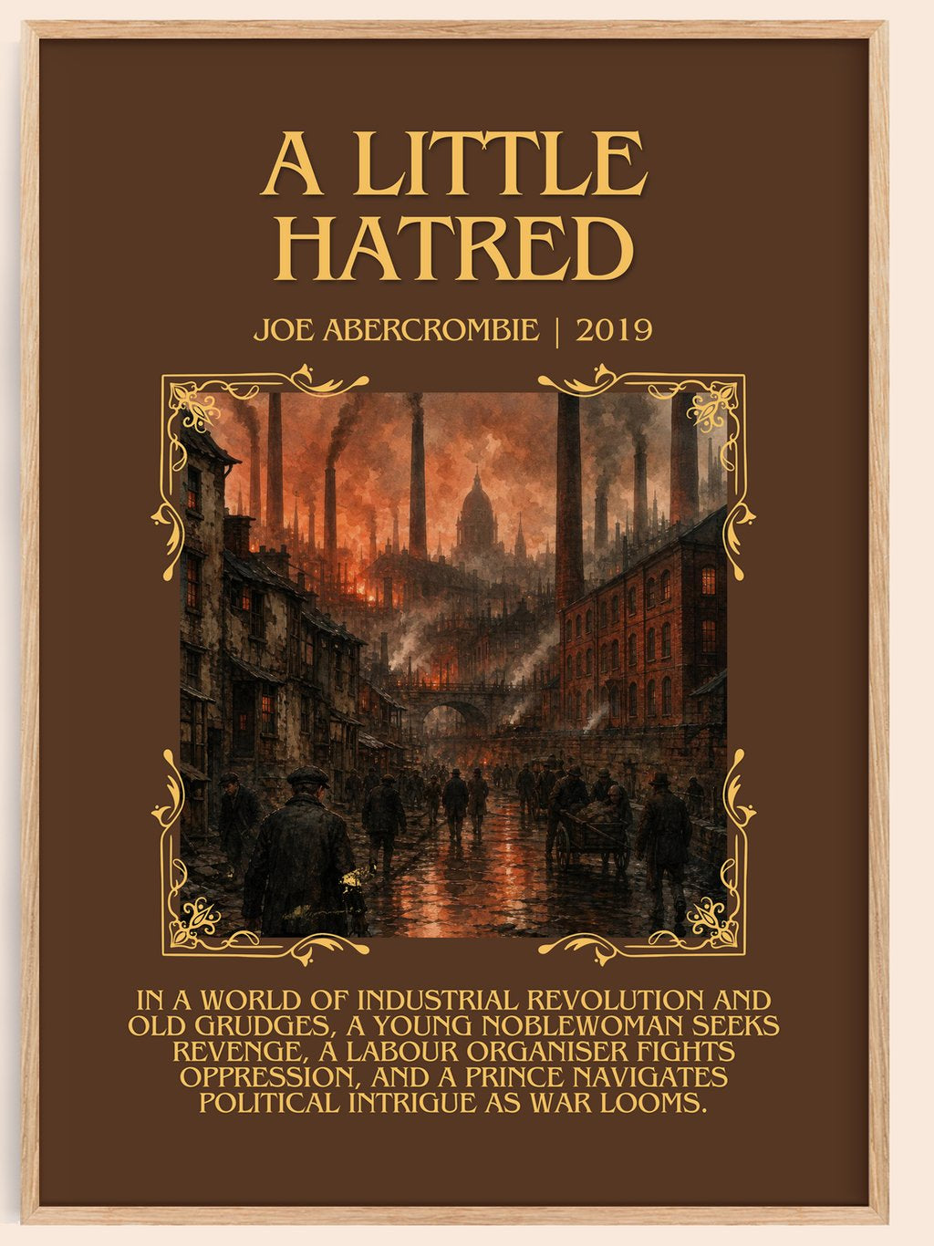 A Little Hatred Minimalist Book Poster by Joe Abercrombie – book poster