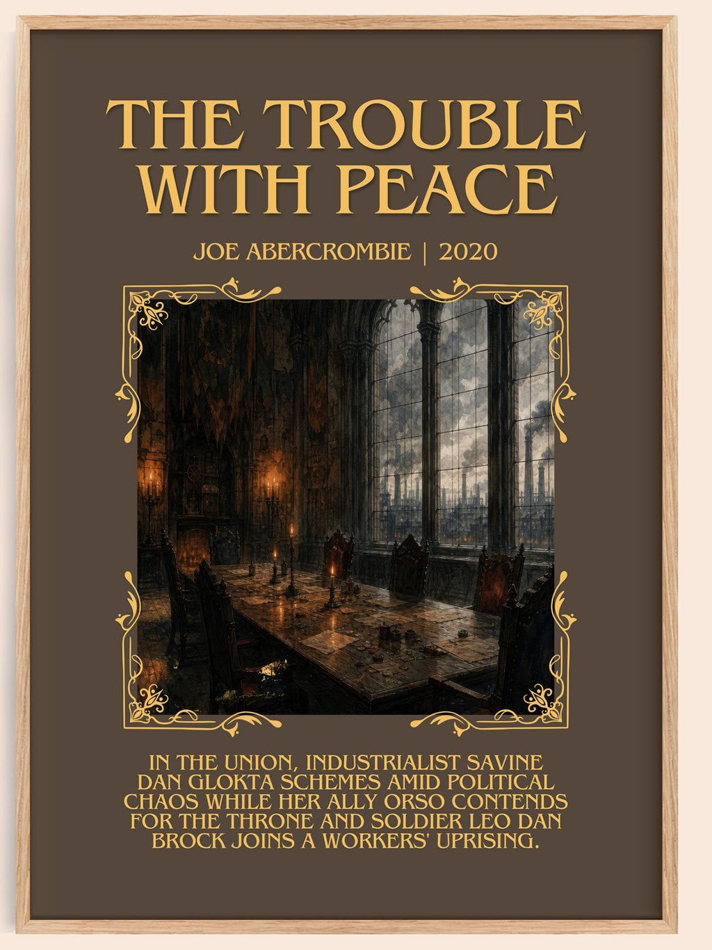 The Trouble with Peace Minimalist Book Poster by Joe Abercrombie – book poster