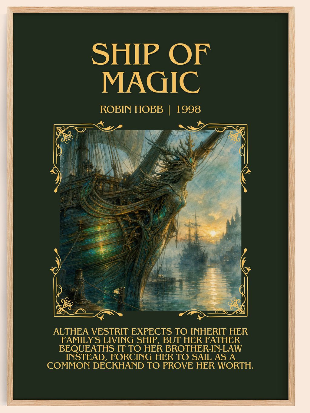 Ship of Magic Minimalist Book Poster by Robin Hobb – book poster