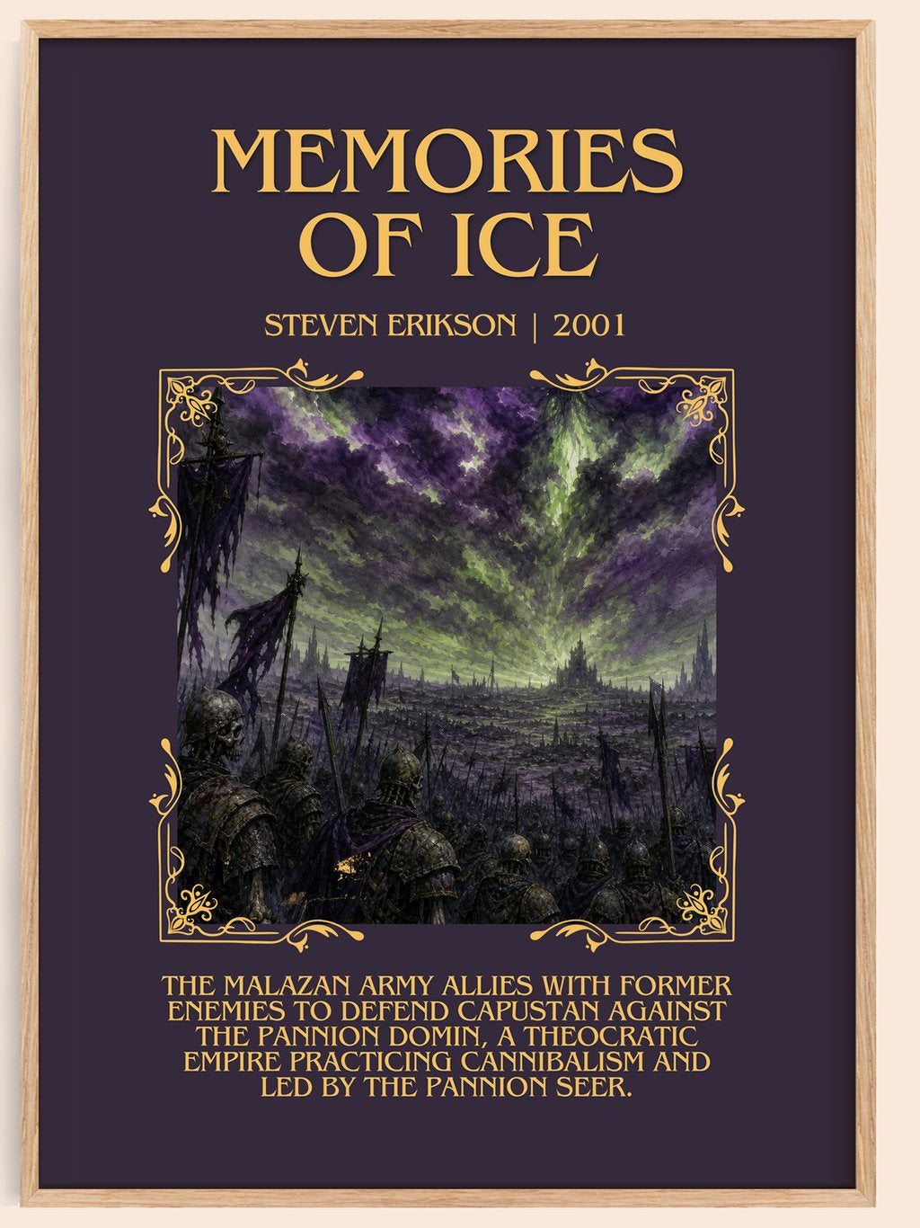 Memories of Ice Minimalist Book Poster by Steven Erikson – book poster