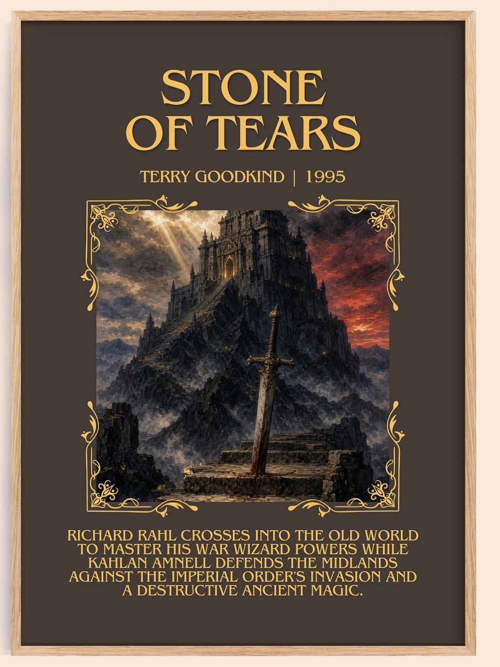 Stone of Tears Minimalist Book Poster by Terry Goodkind – book poster