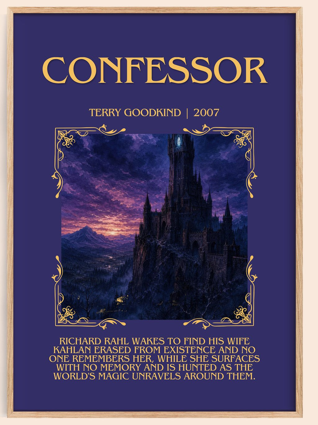Confessor Minimalist Book Poster by Terry Goodkind – book poster