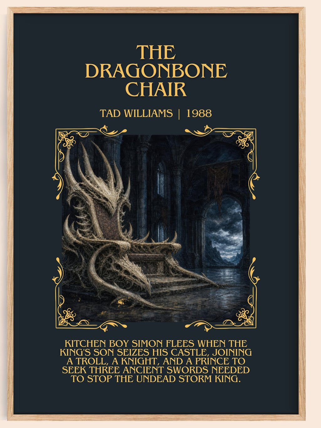 The Dragonbone Chair Minimalist Book Poster by Tad Williams – book poster