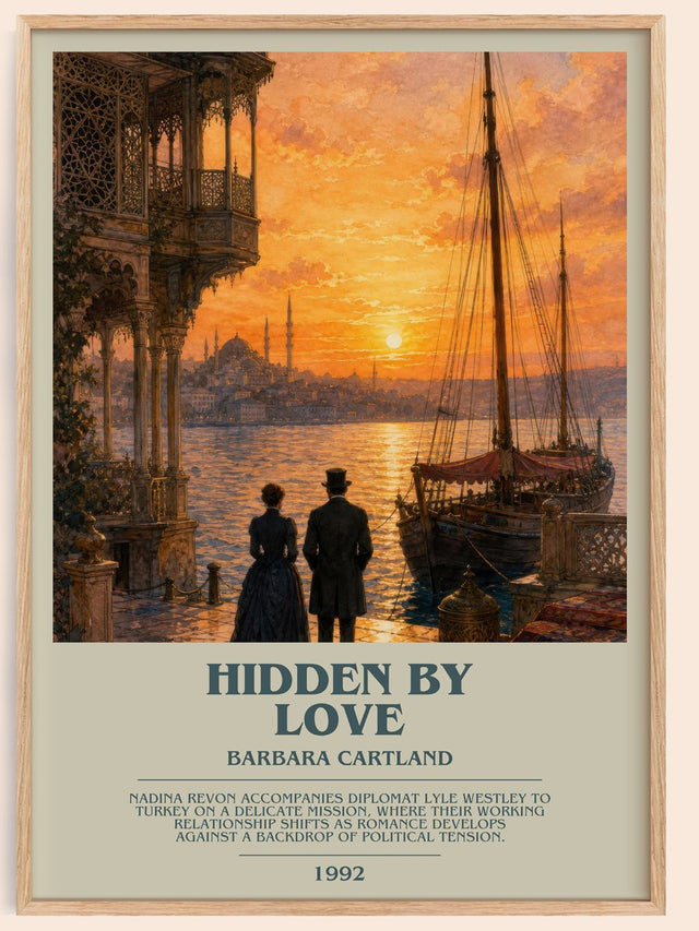 Hidden By Love Bookish Wall Art by Barbara Cartland