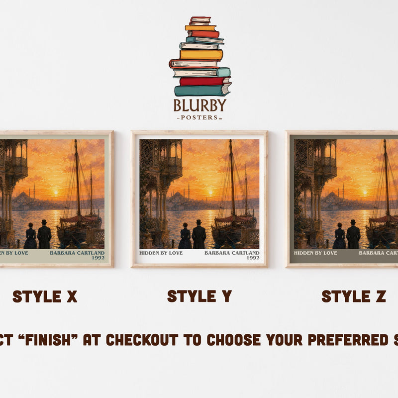 Hidden By Love literary print in frame leaning in hallway – romance wall art
