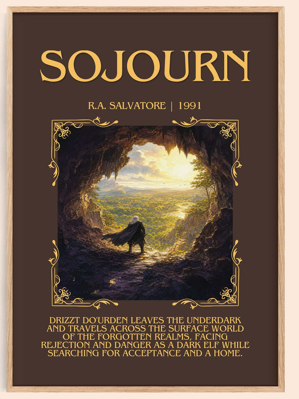 Sojourn Minimalist Book Poster by R.A. Salvatore – book poster