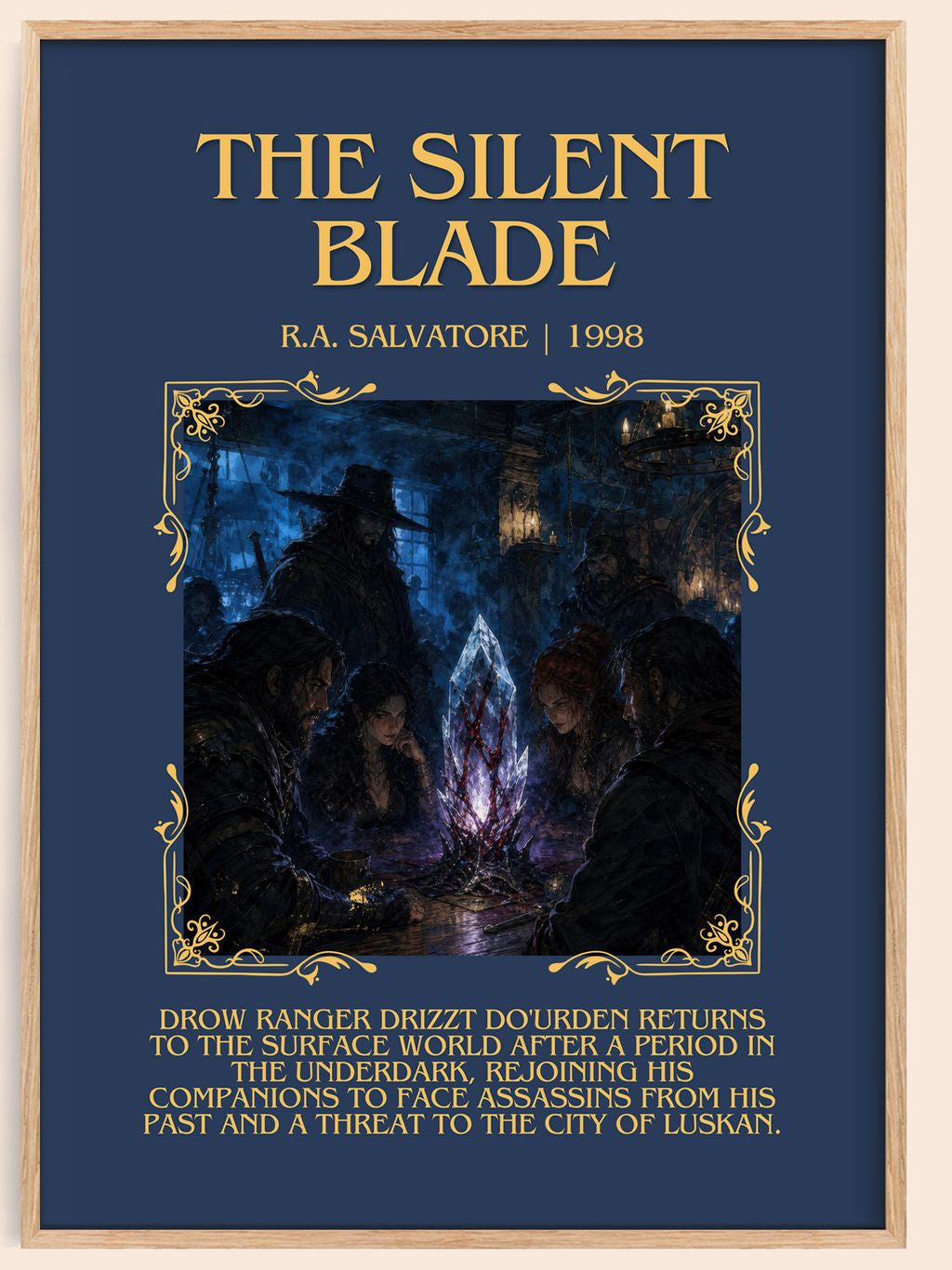 The Silent Blade Minimalist Book Poster by R.A. Salvatore – book poster