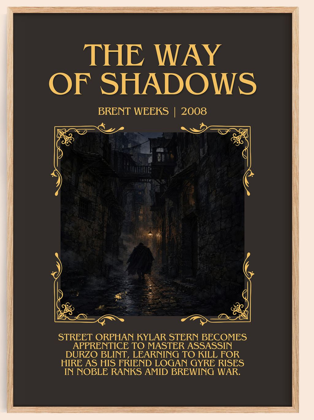 The Way of Shadows Minimalist Book Poster by Brent Weeks – book poster