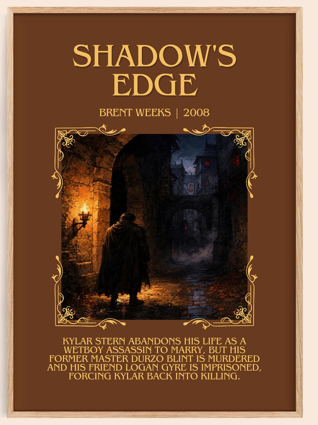 Shadow's Edge Minimalist Book Poster by Brent Weeks – book poster