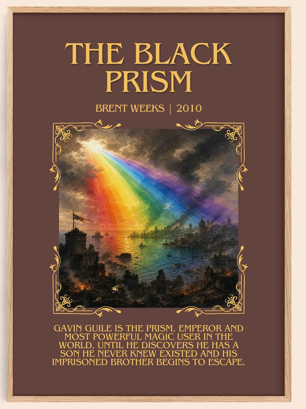 The Black Prism Minimalist Book Poster by Brent Weeks – book poster