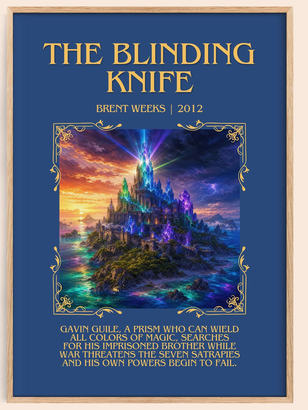 The Blinding Knife Minimalist Book Poster by Brent Weeks – book poster