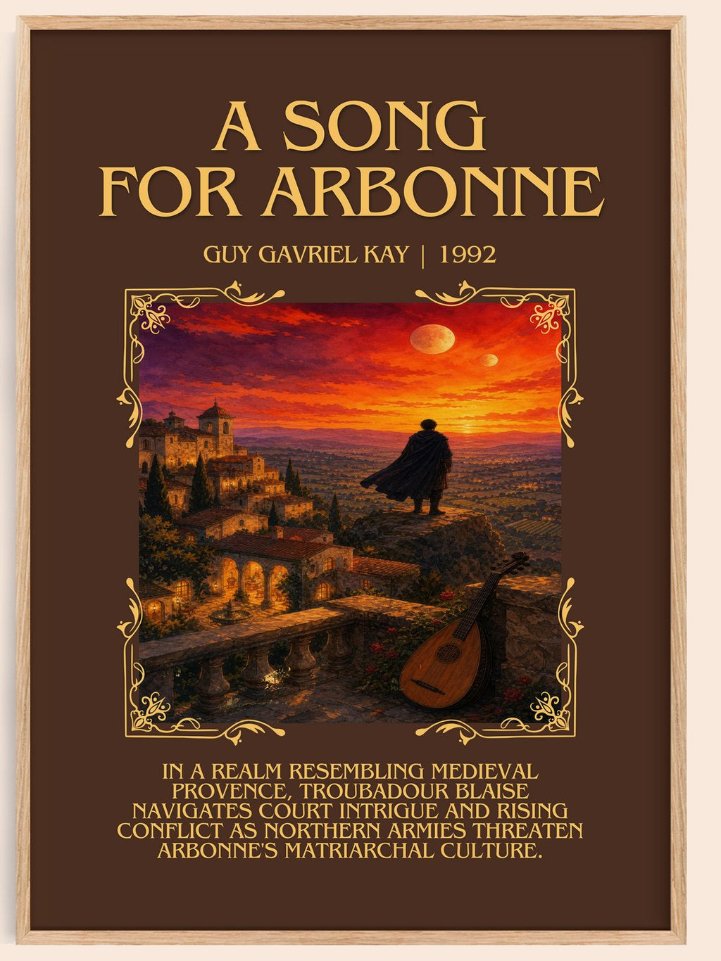 A Song for Arbonne Minimalist Book Poster by Guy Gavriel Kay – book poster