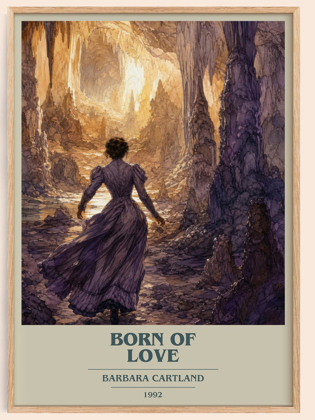 Born Of Love Book Cover Poster by Barbara Cartland