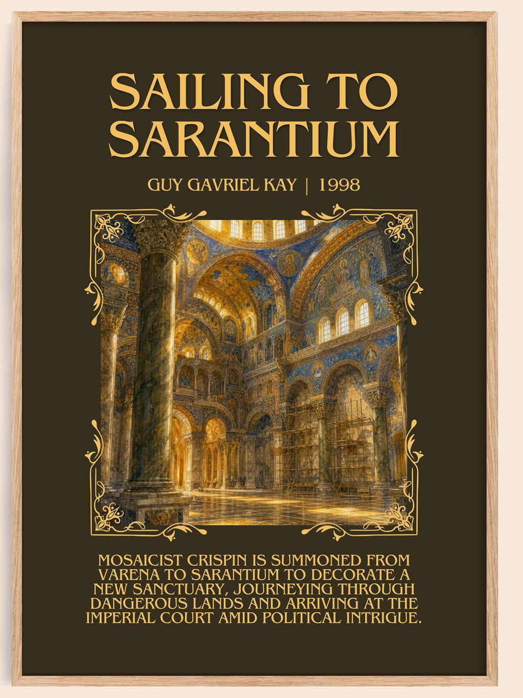 Sailing to Sarantium Minimalist Book Poster by Guy Gavriel Kay – book poster