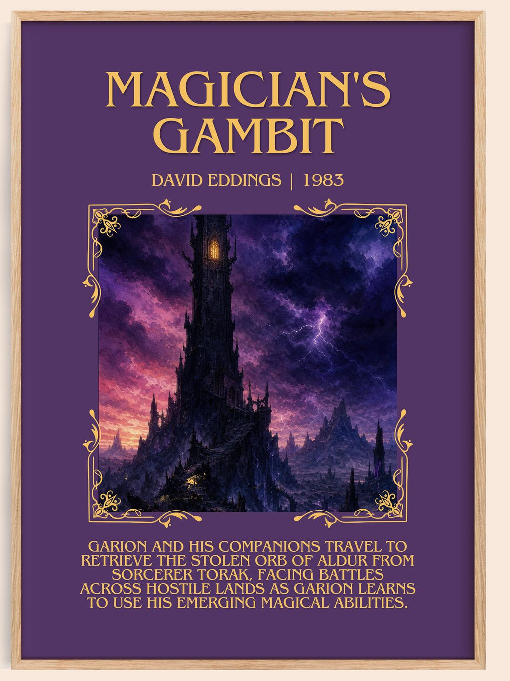 Magician's Gambit Minimalist Book Poster by David Eddings – book poster