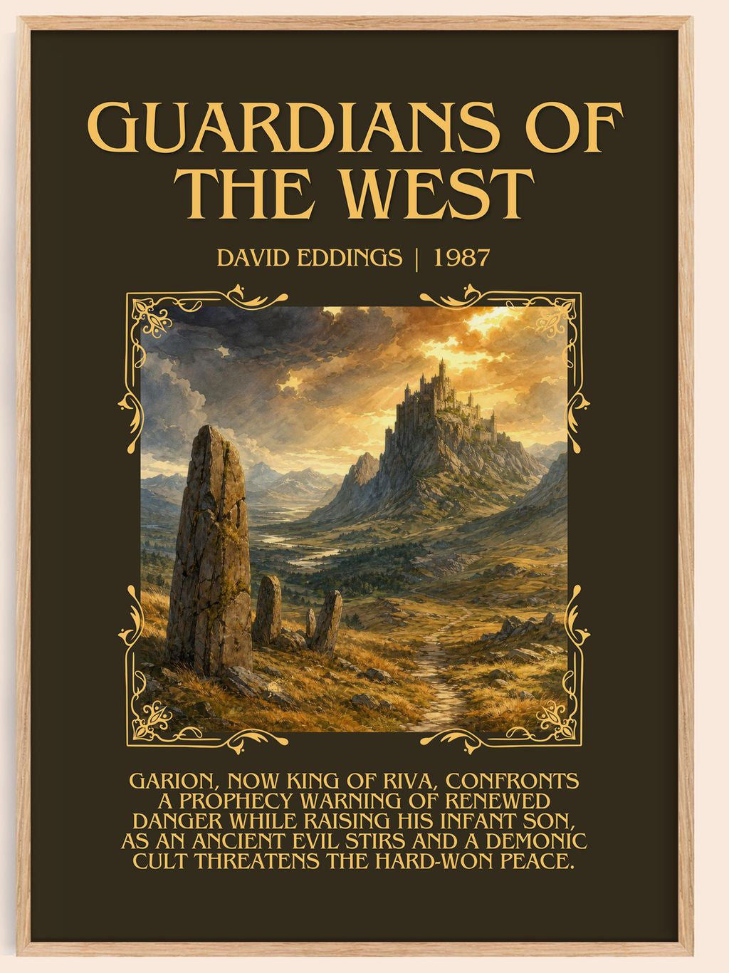 Guardians of the West Minimalist Book Poster by David Eddings – book poster