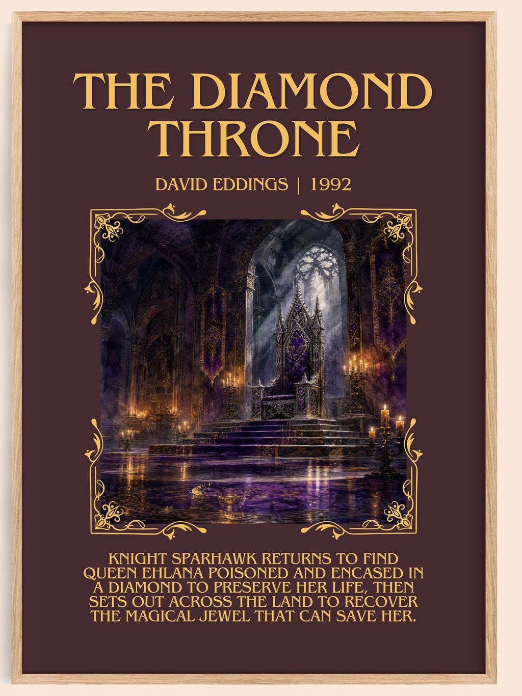 The Diamond Throne Minimalist Book Poster by David Eddings – book poster