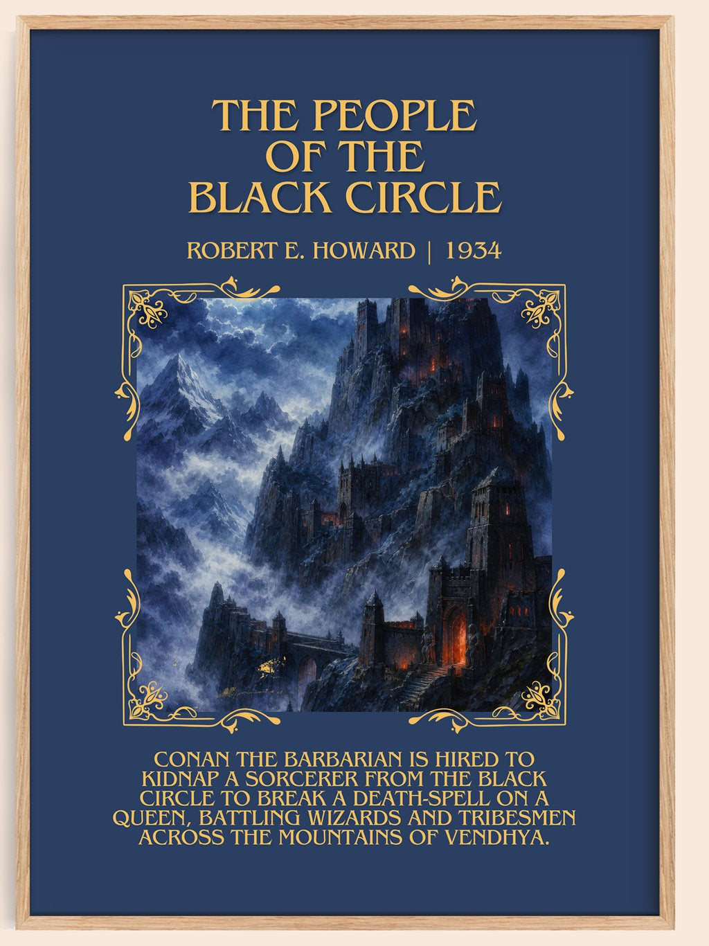 People of the Black Circle Minimalist Book Poster by Robert E. Howard – book poster