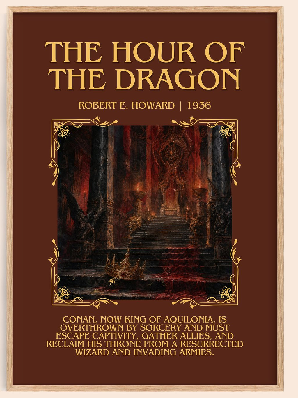 The Hour of the Dragon Minimalist Book Poster by Robert E. Howard – book poster
