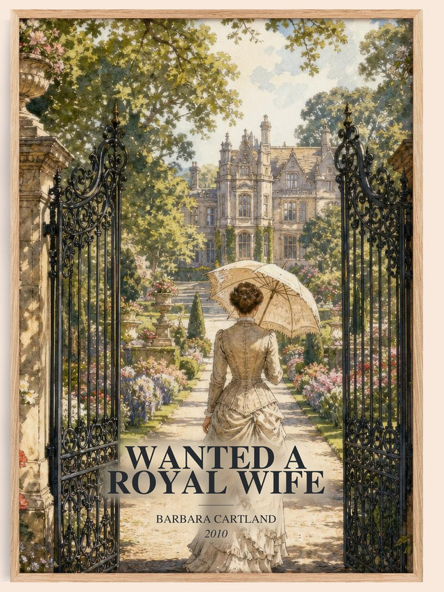 Wanted A Royal Wife Book Watercolour Illustration by Barbara Cartland