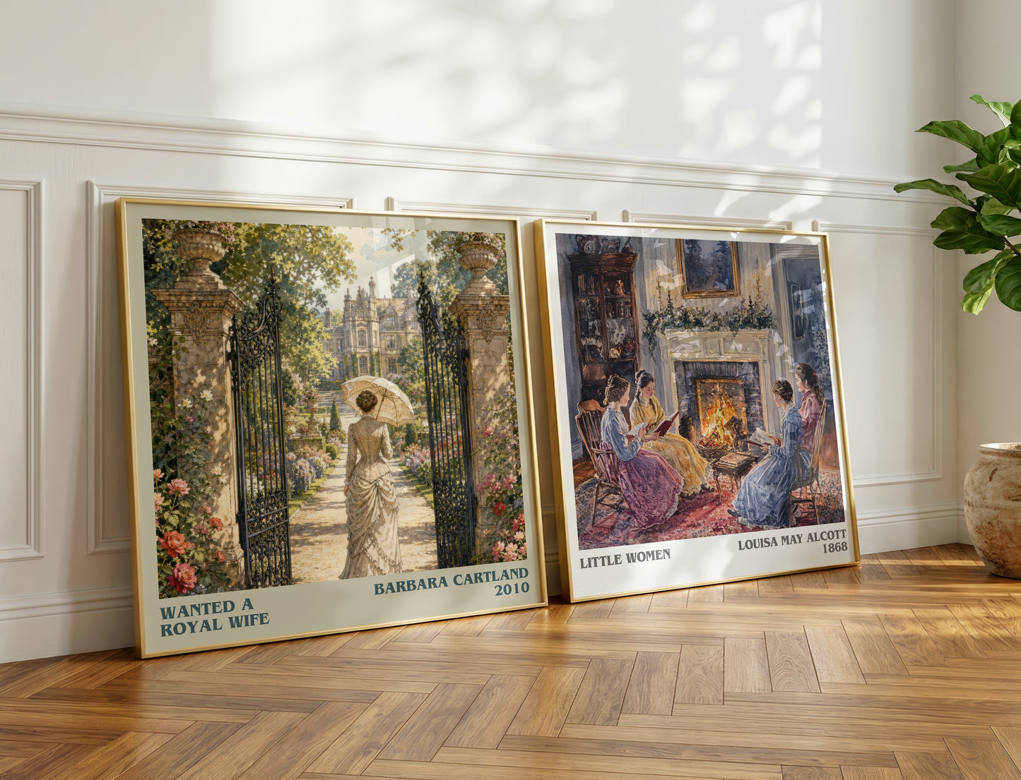 Wanted A Royal Wife literary print on bookshelf – Barbara Cartland fan gift