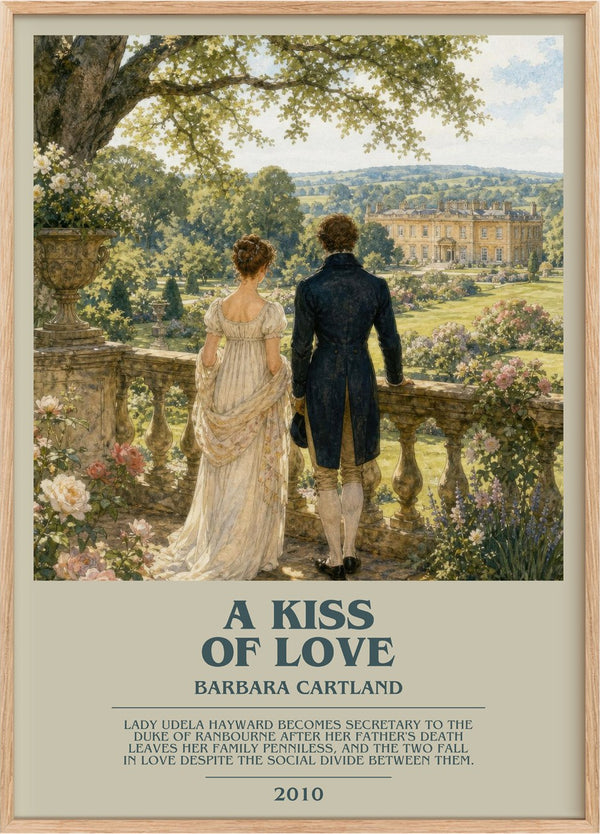A Kiss Of Love Bookish Wall Art by Barbara Cartland