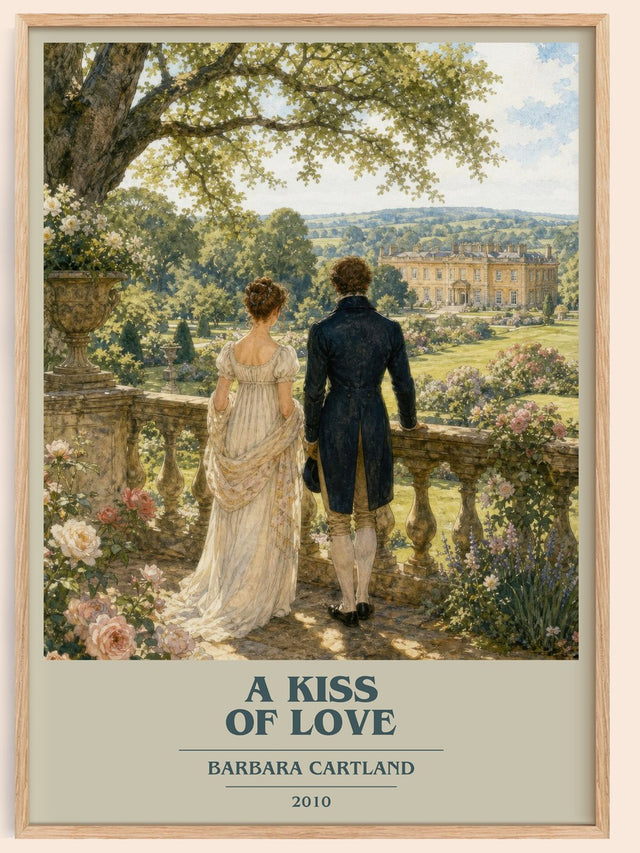 A Kiss Of Love Book Cover Poster by Barbara Cartland