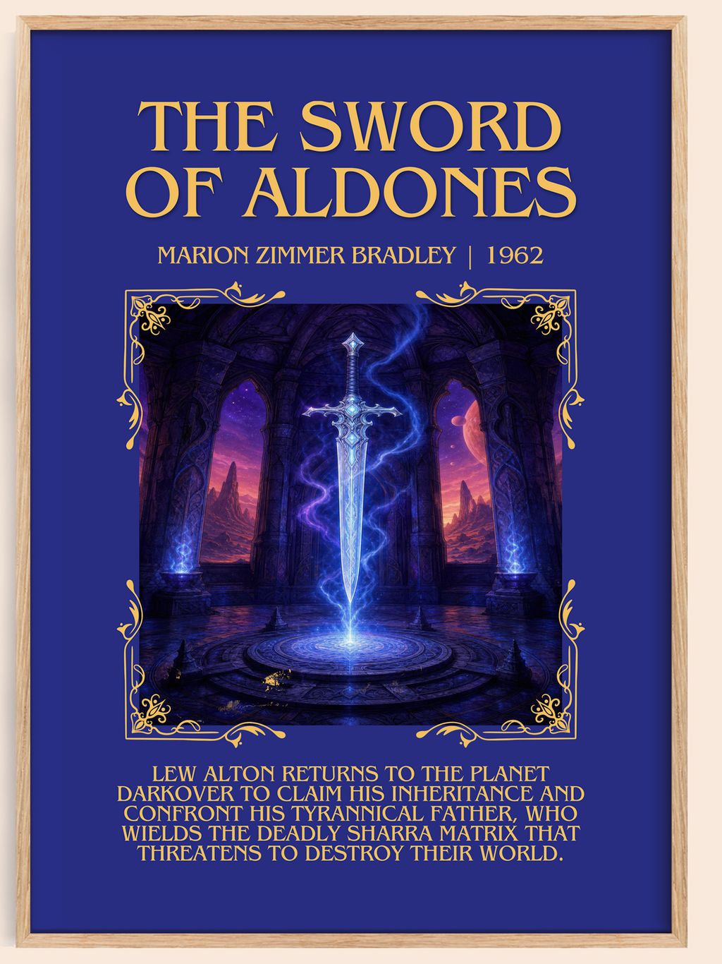 The Sword of Aldones Minimalist Book Poster by Marion Zimmer Bradley – book poster