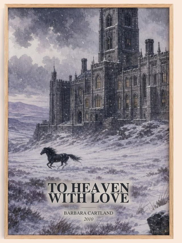 To Heaven With Love Book Watercolour Illustration by Barbara Cartland