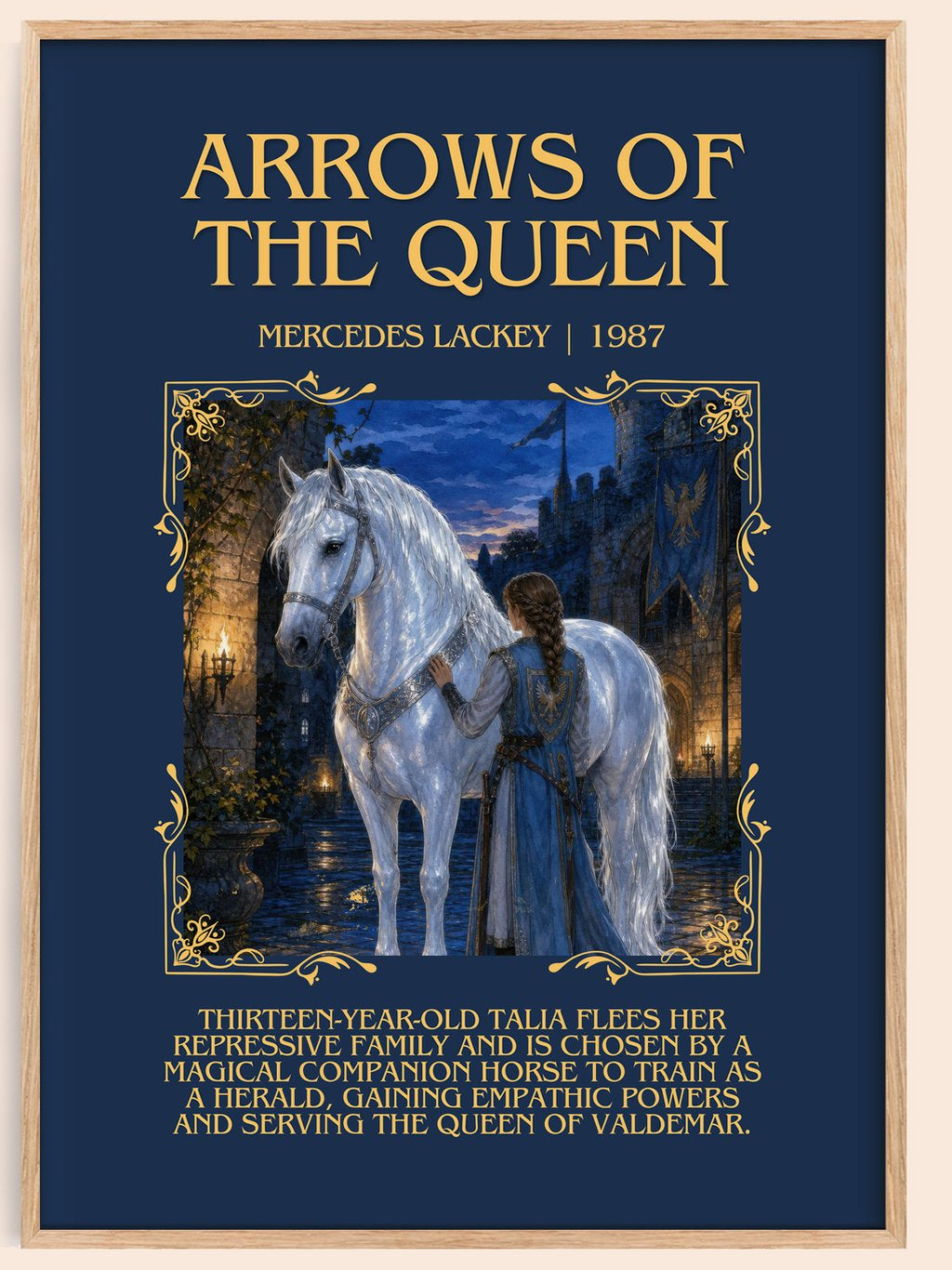Arrows of the Queen Minimalist Book Poster by Mercedes Lackey – book poster