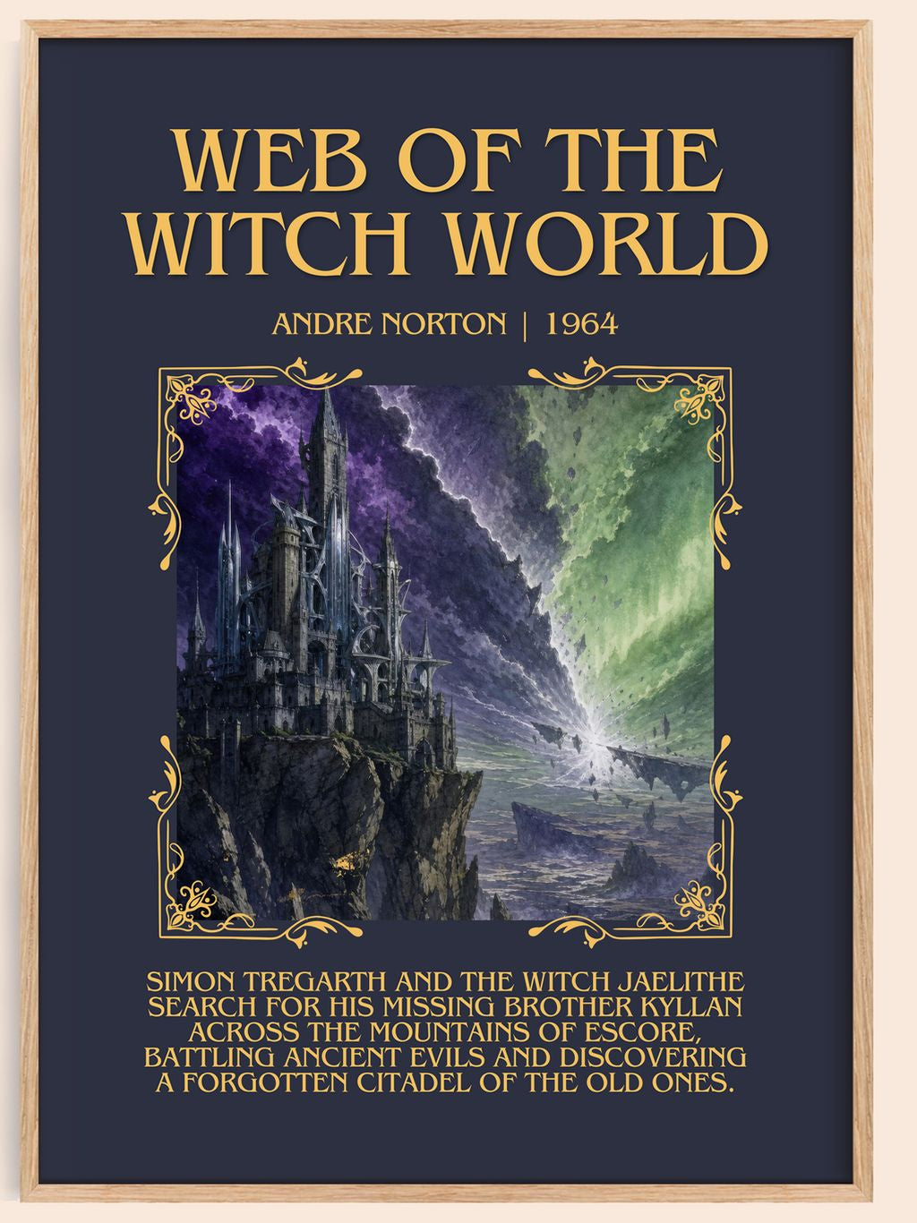 Web of the Witch World Minimalist Book Poster by Andre Norton – book poster