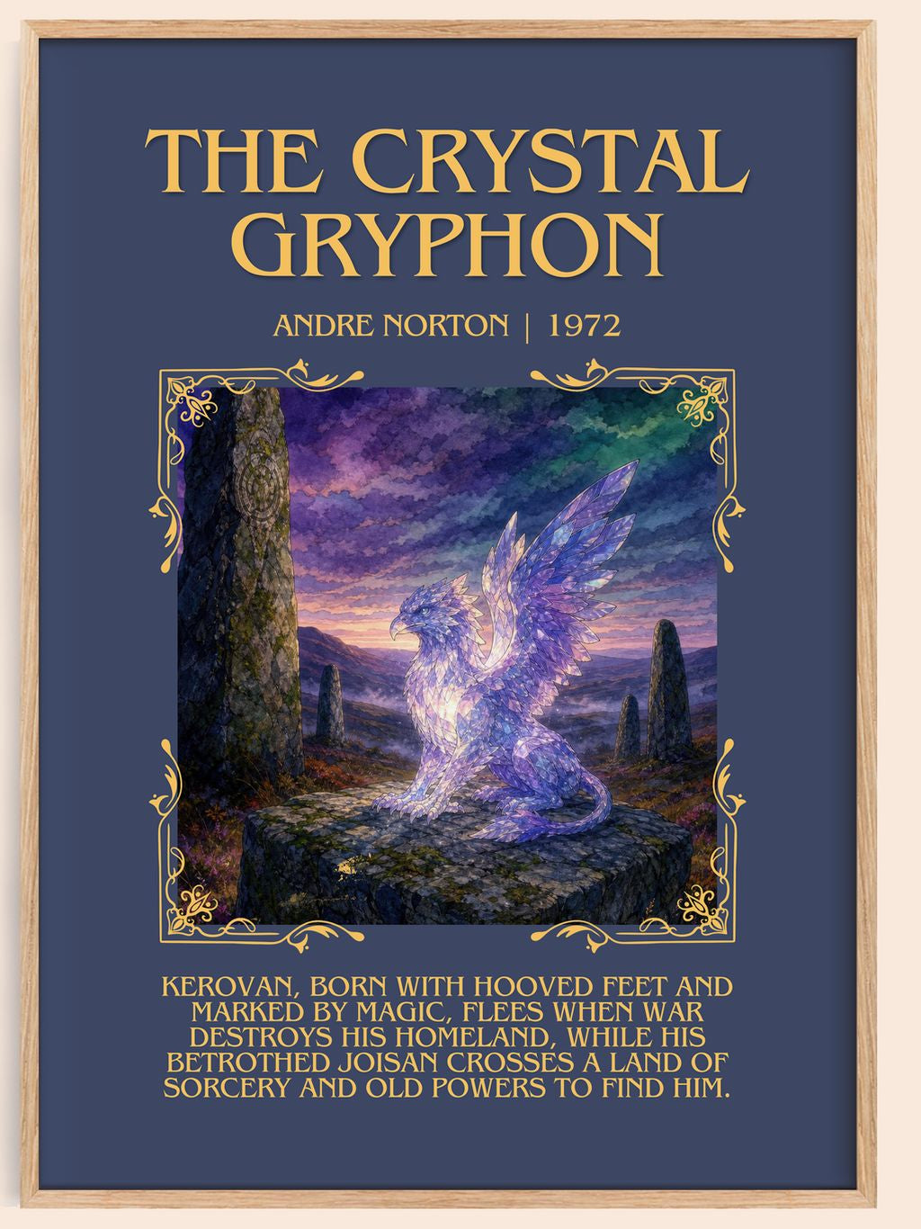 The Crystal Gryphon Minimalist Book Poster by Andre Norton – book poster