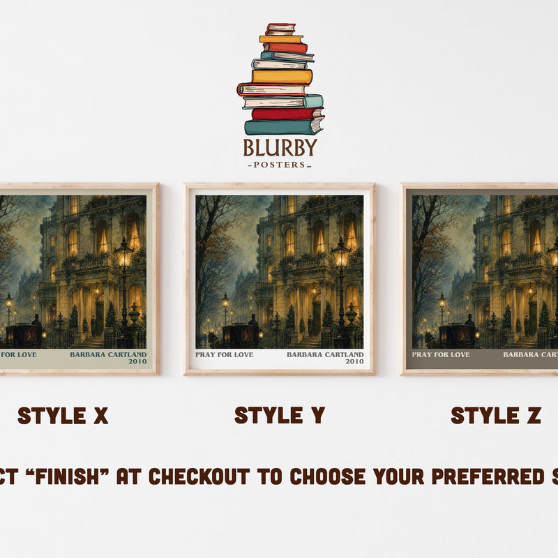 Pray For Love literary print in frame leaning in hallway – romance wall art