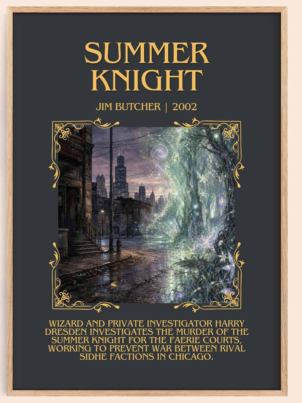 Summer Knight Minimalist Book Poster by Jim Butcher – book poster
