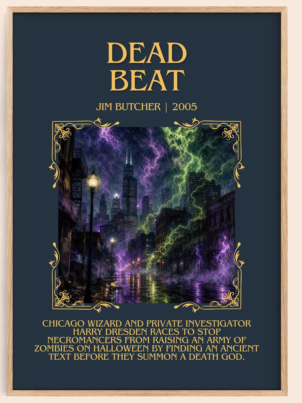 Dead Beat Minimalist Book Poster by Jim Butcher – book poster