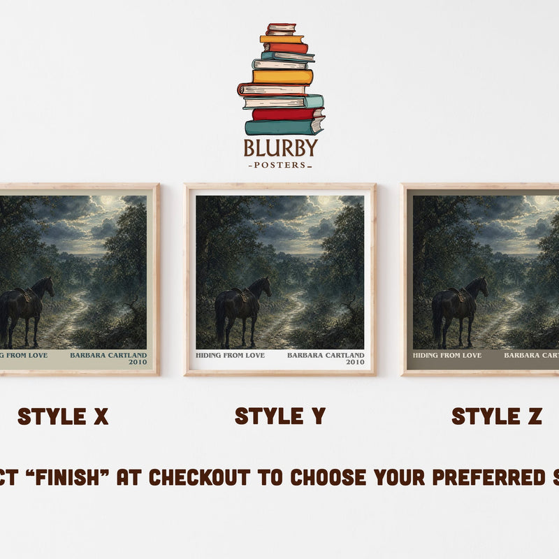 Hiding From Love literary print in frame leaning in hallway – romance wall art
