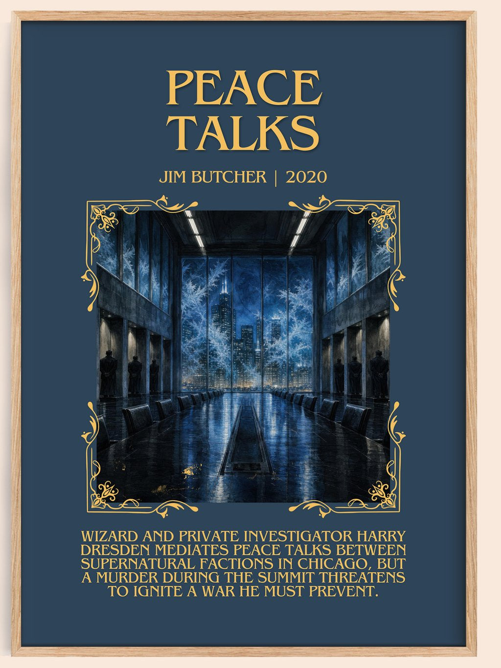 Peace Talks Minimalist Book Poster by Jim Butcher – book poster