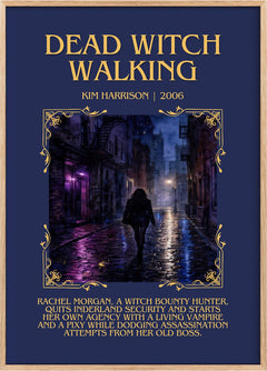 Dead Witch Walking Minimalist Book Poster by Kim Harrison