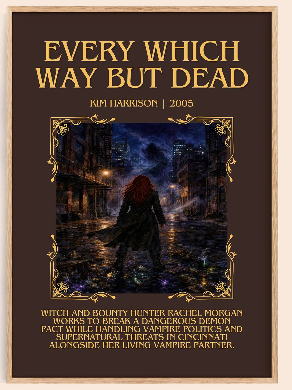 Every Which Way But Dead Minimalist Book Poster by Kim Harrison – book poster