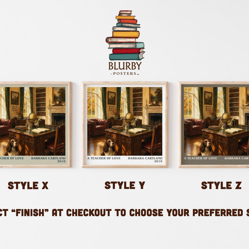 A Teacher Of Love literary print in frame leaning in hallway – romance wall art