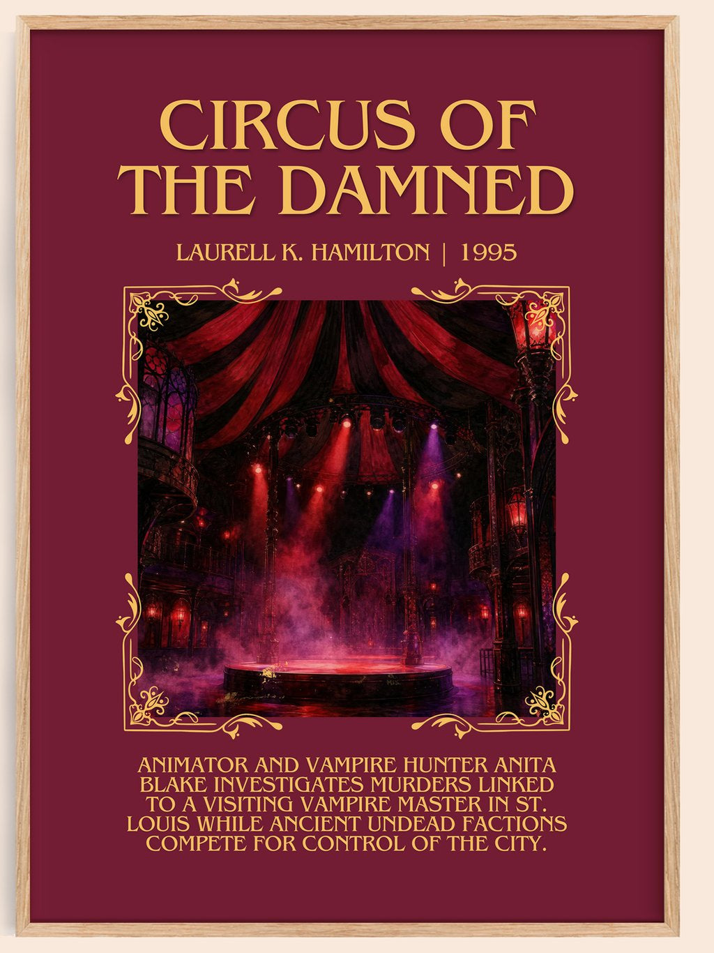 Circus of the Damned Minimalist Book Poster by Laurell K. Hamilton – book poster