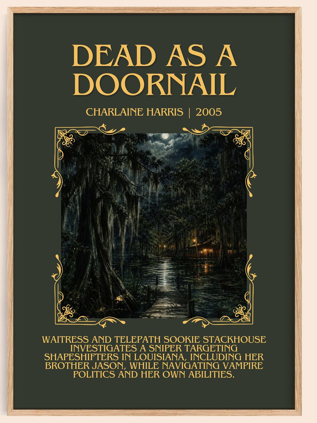 Dead as a Doornail Minimalist Book Poster by Charlaine Harris – book poster