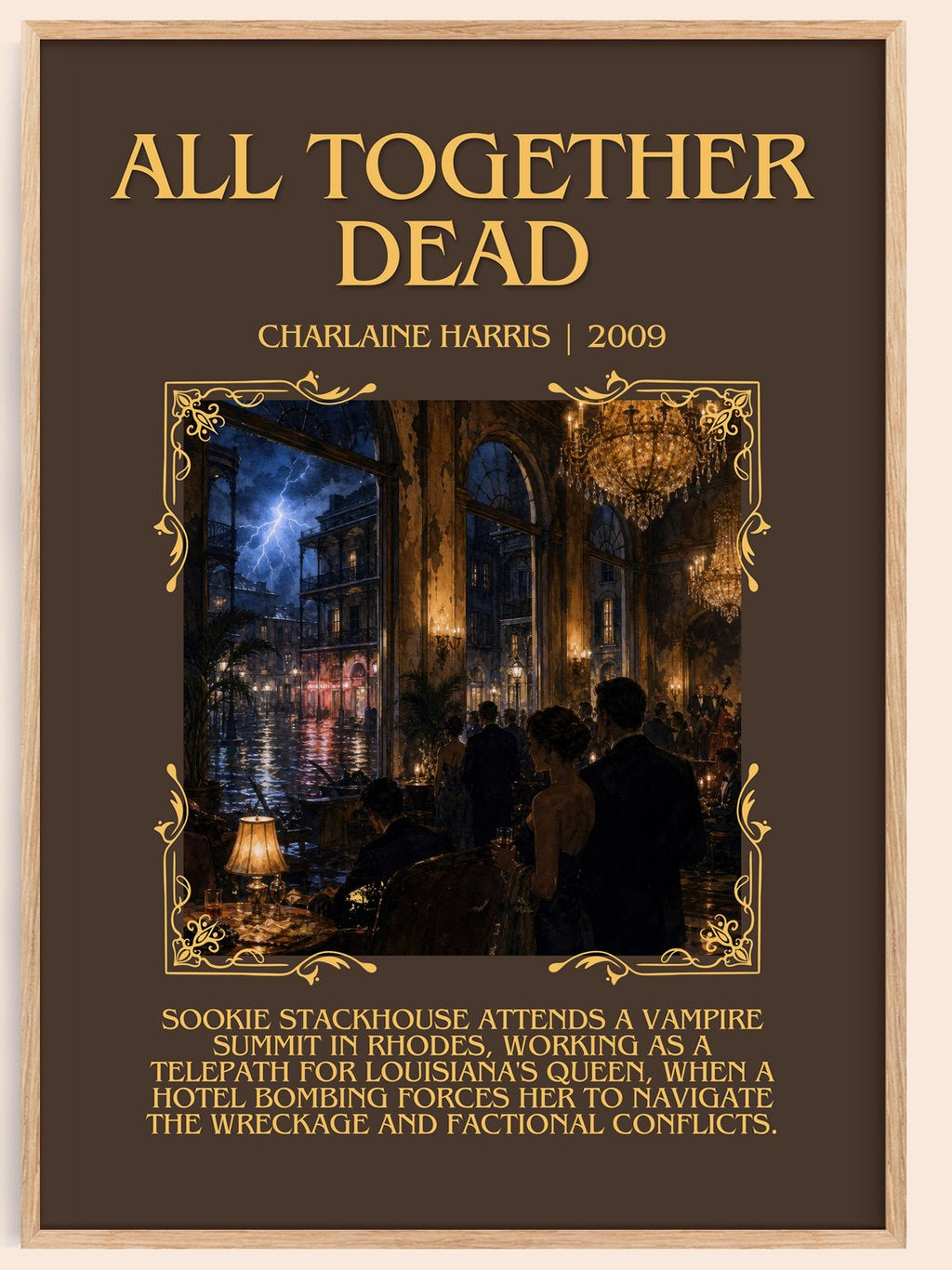 All Together Dead Minimalist Book Poster by Charlaine Harris – book poster