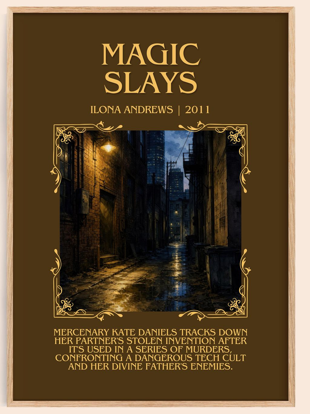 Magic Slays Minimalist Book Poster by Ilona Andrews – book poster