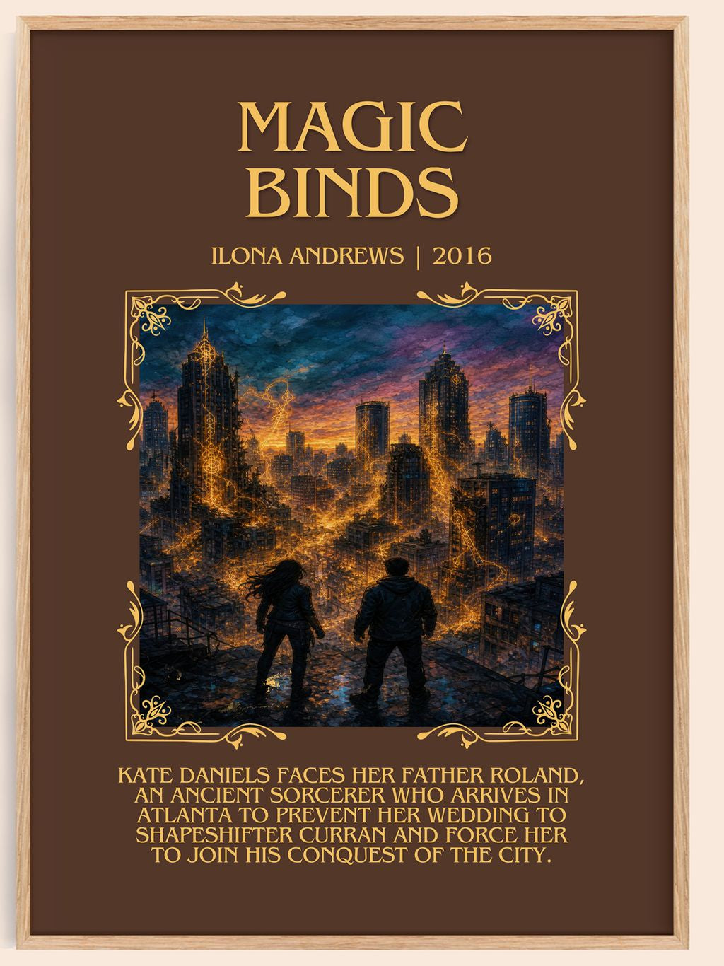 Magic Binds Minimalist Book Poster by Ilona Andrews – book poster
